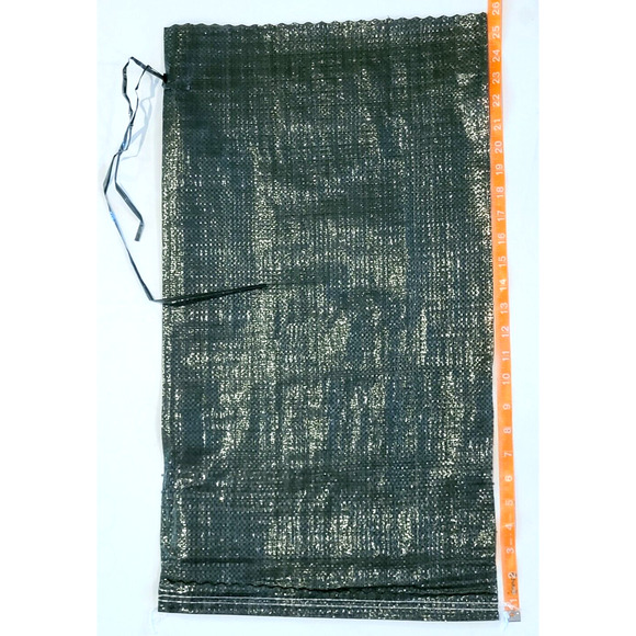 SANDBAGS Military Green Built-In Ties 14x26 Woven Polypropylene Pack of 50 - Picture 4 of 4